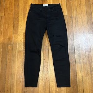 Everlane High Rise Skinny Ankle Jeans in Black, size 27